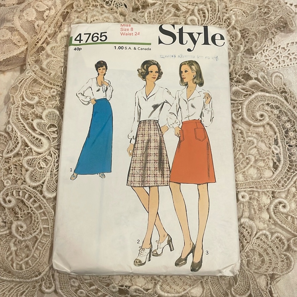 Vtg 1974‎ Skirt Pattern